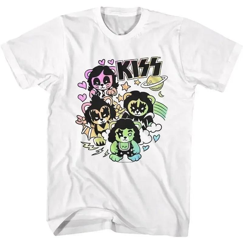 Футболка с группой Kiss, мужская, женская, модная, хлопковая, футболка, топы Kiss, футболки, мужские, для отдыха, музыка, рок, майки, мужские, забавные, топы