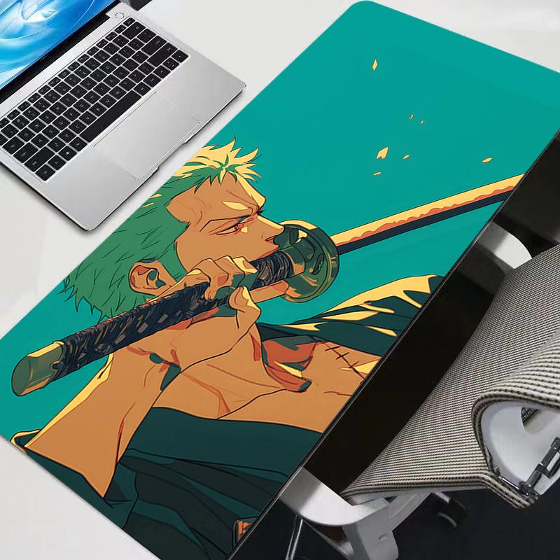 New Mouse Pads Big One Piece Roronoa Zoro Anime Gamer Computer Mousepad Gaming Accessories Tablet Varmilo Keyboard Mausepad