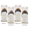 12Pcs Nylon Hand Drawn Watercolor Pointed Round Flat Head Flat Brushes Painting Brushes  Gift