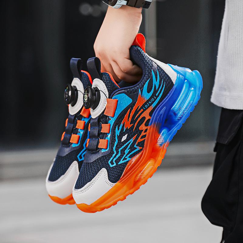 Обувь для мальчиков Nezha третий принц Аобин 2025 осень дышащая двойная сетка спортивная и повседневная обувь детская обувь для бега на мягкой подошве