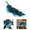 Artificial Blue Peacock Feathered Christmas Tree Decorations Color