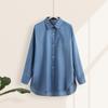 Модные повседневные свободные женские рубашки больших размеров на пуговицах с длинным рукавом, нестандартные осенние белые блузки женские однотонные простые офисные женские блузки топы 26027