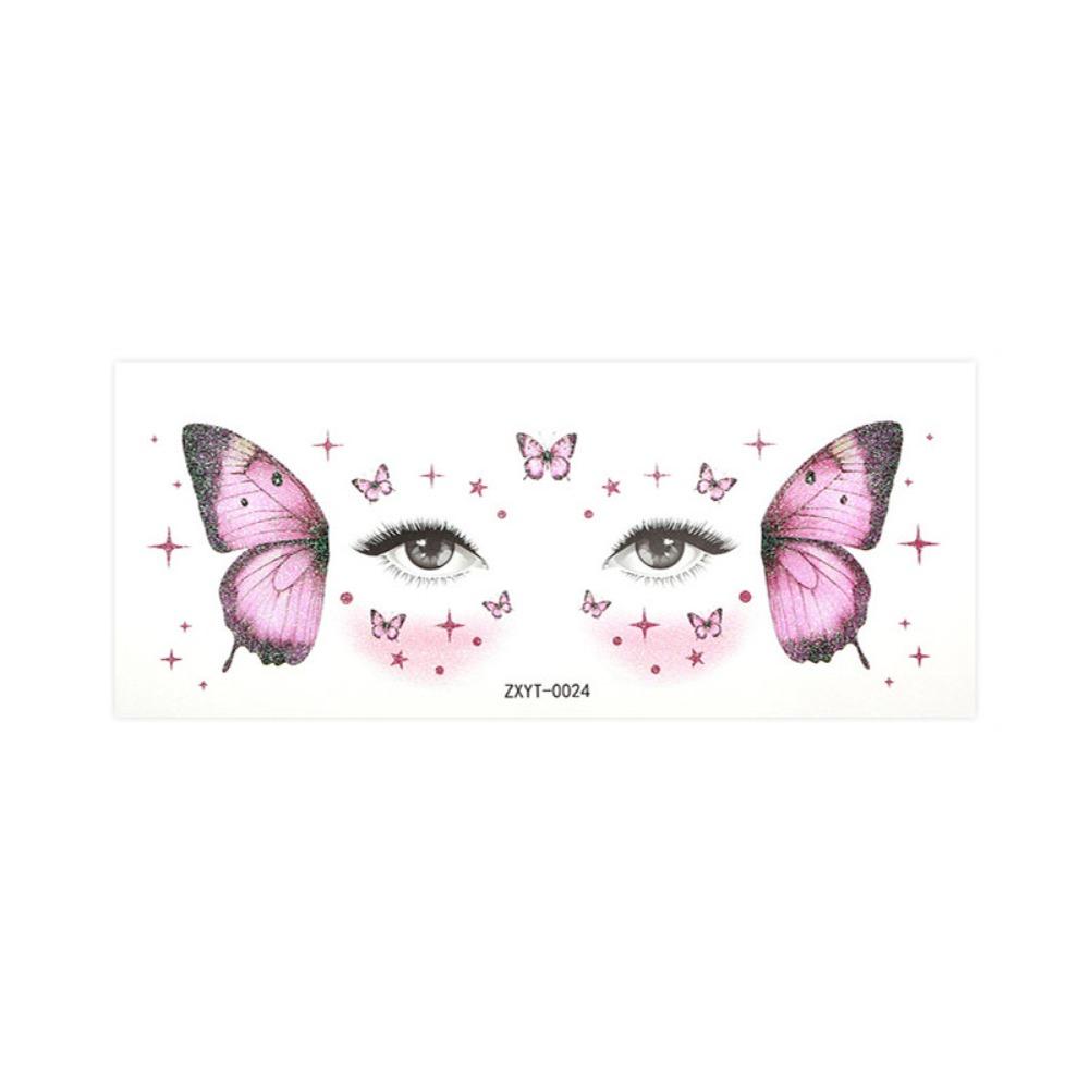 Waterproof Face Tattoo Sticker Realistic Eye Makeup Tattoo Dance Performances