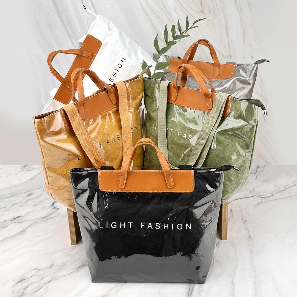 BRBAG BR_24409 Paper vinyl PVC Bag Tote Shoulder Bag