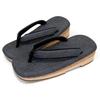 Kyoto Kimono Yuzen Denim Geta Sizes Made In Cork One Size Fits All Men's Sandals, 25.5-27cm, Japan, Black, Strap,