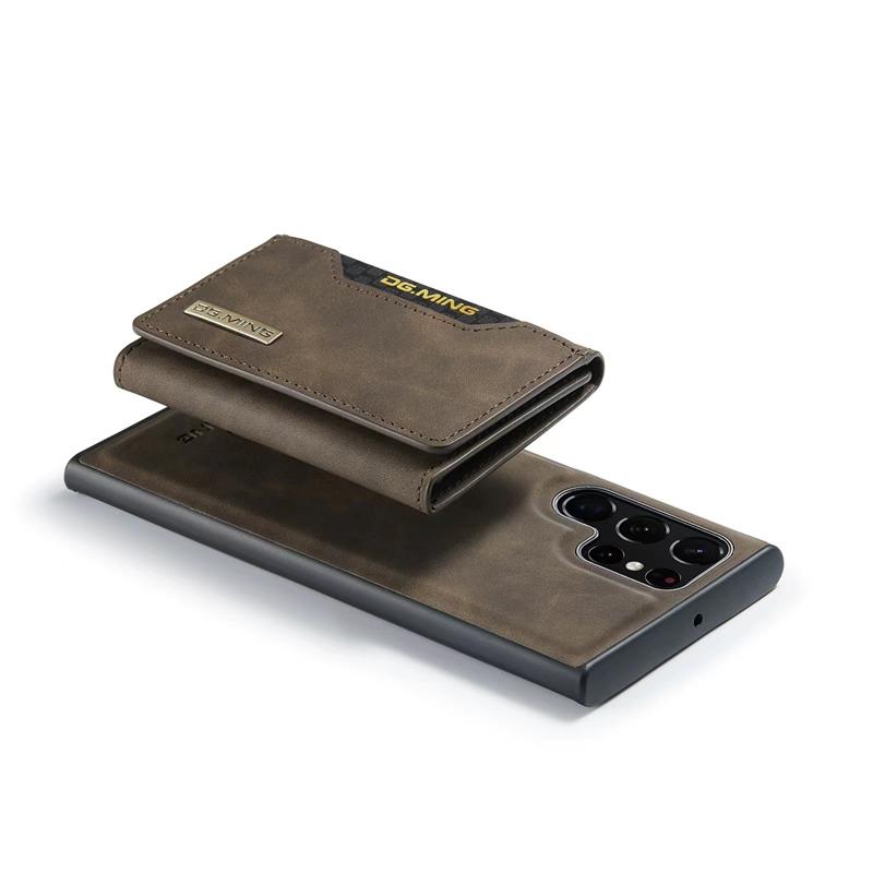 M2 для Samsung S24 Ultra Magnetic Suspension Card Holder Защитный кожаный чехол S23 Ultra Два в одном Раздельный чехол для мобильного телефона
