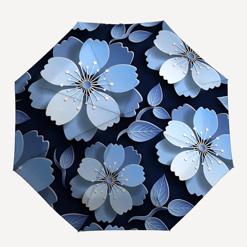 1pc Floral Pattern Automatic Open/close Folding Umbrella, Compact Portable Travel Umbrella, Durable Construction yy251230134