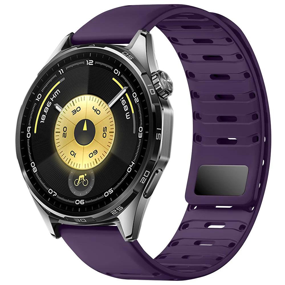 22-миллиметровый силиконовый ремешок для Huawei Watch 5 4 3 46 мм GT6/5/3/2 Pro GT6/5/4/3 46 мм Спортивный регулируемый браслет с магнитной застежкой