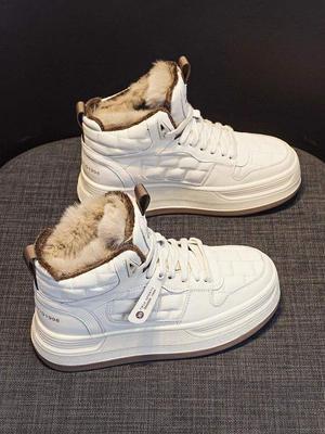 Новые зимние ботинки 2025 года на толстой подошве женские зимние бархатные утепленные теплые на плоской подошве супермягкие высокие повседневные спортивные ботинки