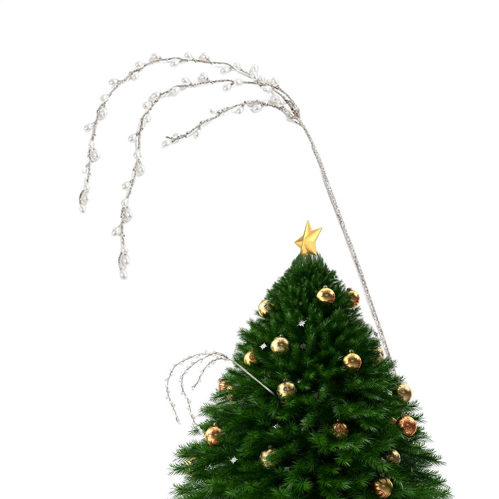 Наполнитель для рождественской елки Стебли Ветки Блестящая гирлянда Рождественские пики для поделок Для праздника в помещении Зима Осень Каминная полка На улице