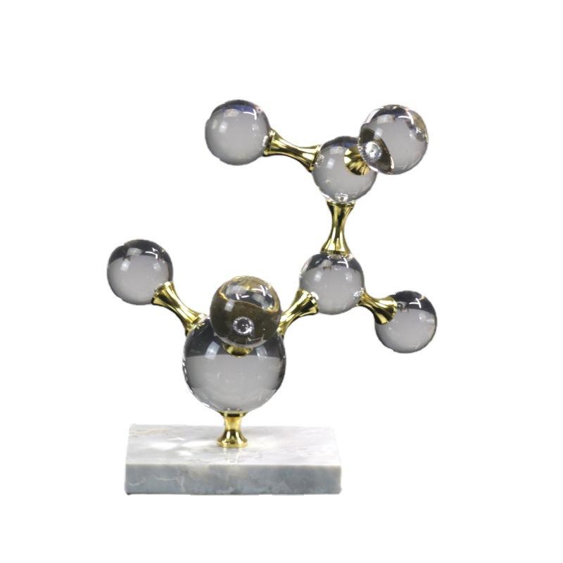 Современный минималистский светлый роскошный дом металлические хрустальные украшения украшения отдел продаж модель комнаты кабинет геометрические поделки