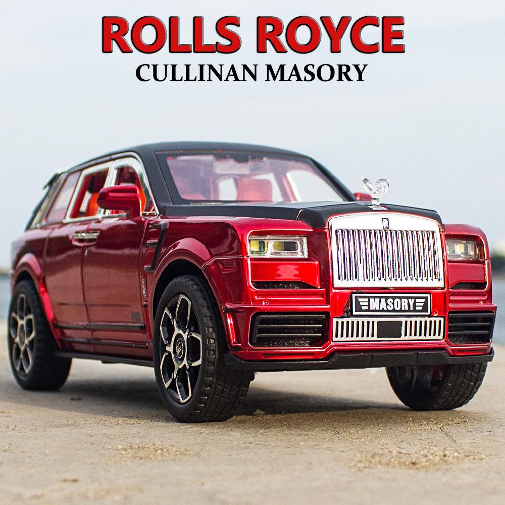 1/24 масштаб Rolls Royce Cullinan, литая под давлением модель автомобиля, игрушечная машина с откатным механизмом, звуком и светом для детей, коллекция подарков для мальчиков и девочек