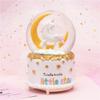 Cute Glowing Eight-tone Music Box Cherry Blossom Tree Rotating Crystal Ball Desk Decoration Gift Pink Bunny