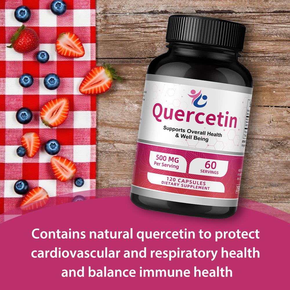 Quercetin 500 Mg Capsules, 120 Capsules