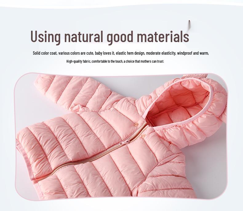 Детская теплая хлопковая куртка - Легкое пуховое пальто для мальчиков и девочек (Осень зима)