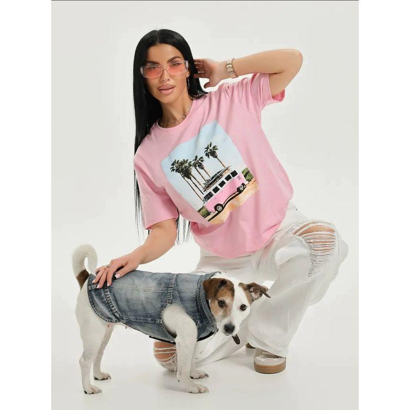 New Printed T-shirt Top Fashion Wind New Fashion Casual Loose Crew Neck T-shirt Top Top