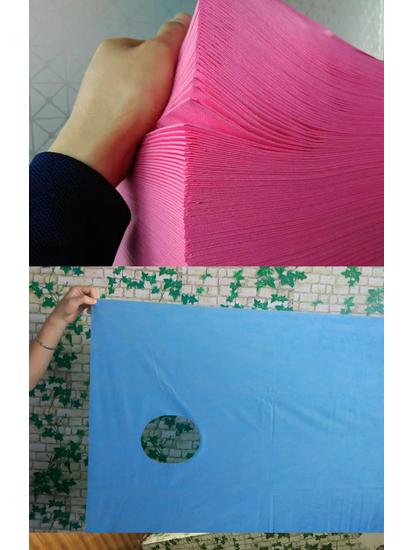 Disposable Non-Woven Massage Table Sheets, Waterproof & Oil-Proof, with Face Hole, 100-Pack