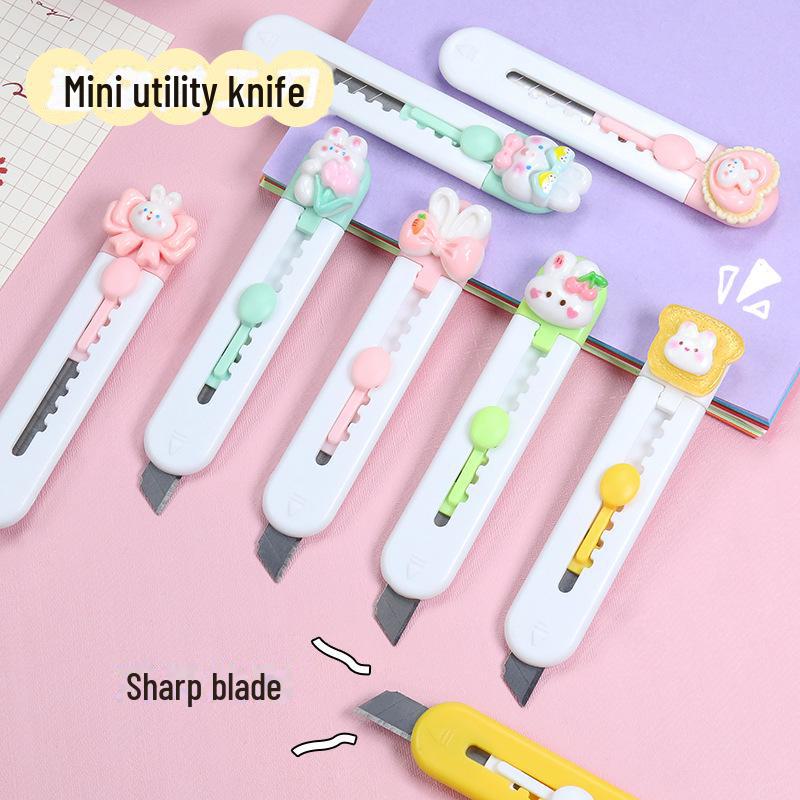 Милый мультяшный мини-нож для студентов — портативный, небольшого размера для распаковки, резки бумаги и многого другого