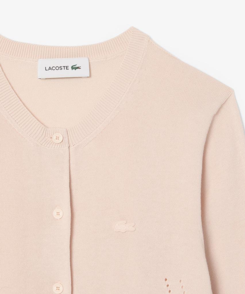 Lacoste Women'S Light Cotton Crew Neck Cardigan Af5023-56N N6I