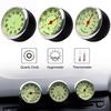 1pc Car Luminous Clock Thermometer Hygrometer Car Decoration Luminous Clock Car Quartz Watch Multi-function Car Interior Decoration