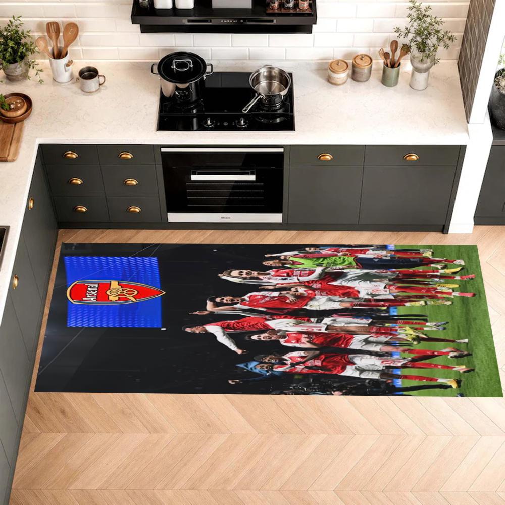 Arsenal Kitchen Floor Mat Long Strip Mat Antislip Machine Washable Suitable For Bathrooms Laundries Home Decoration Carpets