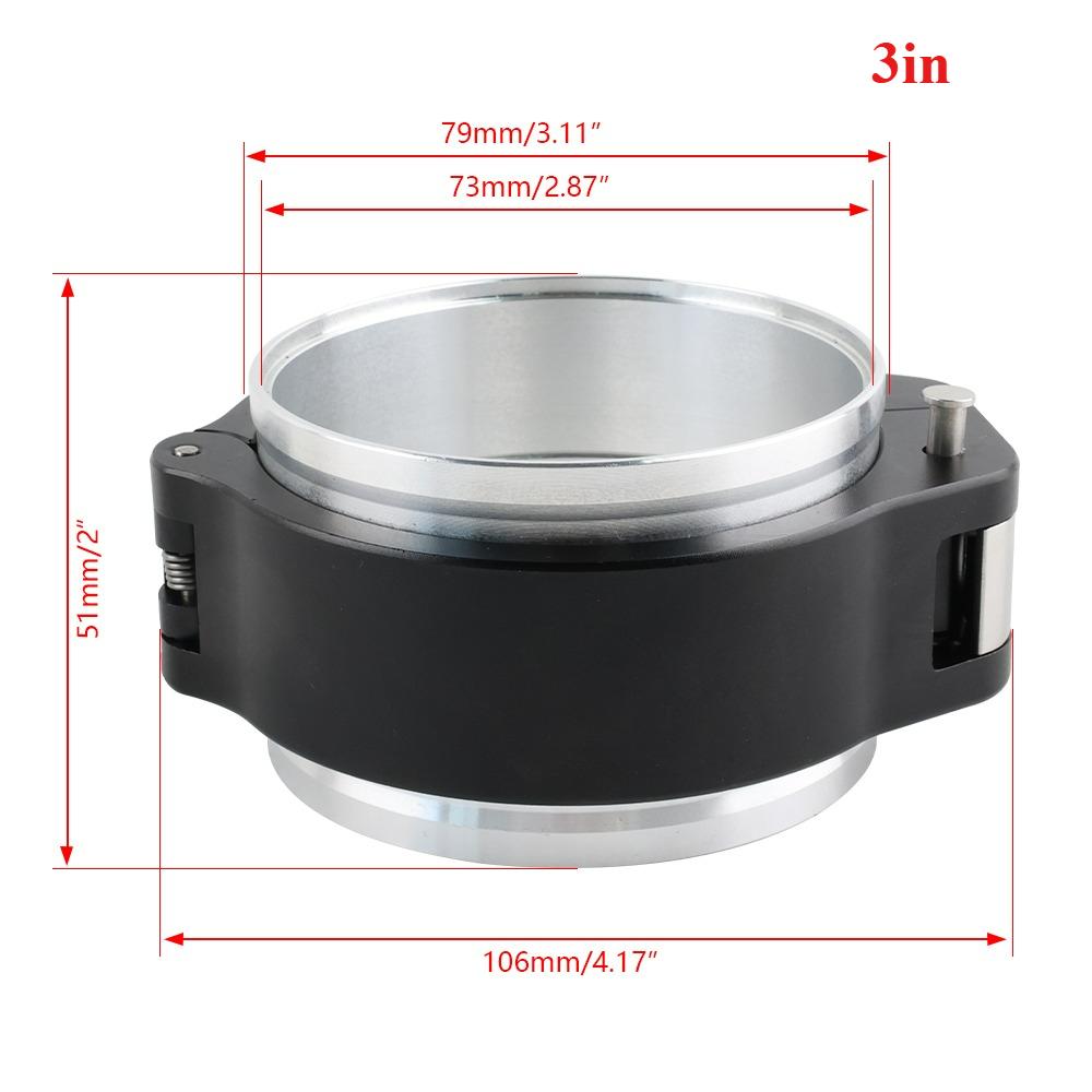 High quality New Design Black 2/2.5/3.0/3.5/4 Inch O.D. Tubing HD Pinless Clamp Assembly 32516 Aluminum