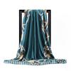 Women Fashion Square Vintage Print Satin Neckerchief Sun-Proof Scarf Scarves Shawl High Quality 1PC 90*90cm