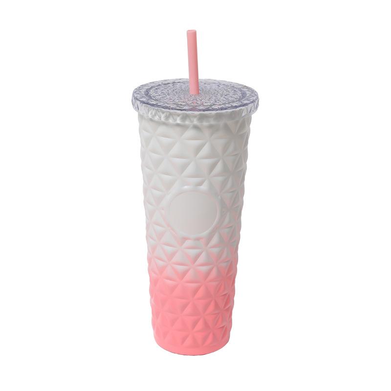 304 Stainless Steel Straw Cup High Value Women'S Water Cup Gift Style Easy To Keep Warm And Cold Cup