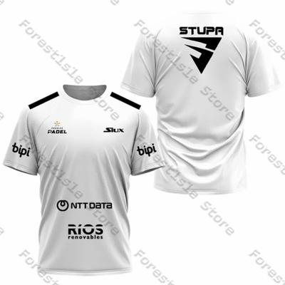 Siux Stupa Одежда для падел-тенниса Спортивный костюм для бадминтона Мужская футболка с коротким рукавом и круглым вырезом Повседневный спортивный топ Взрослый детский размер