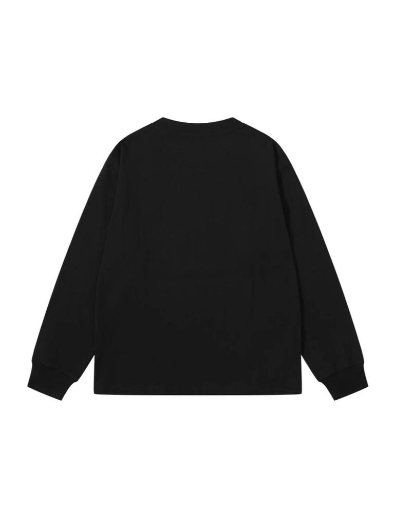 RUIIENRS x ROPUCHA Осень Новая Японская Минималистичная Однотонная Толстовка с Круглым Вырезом FT337