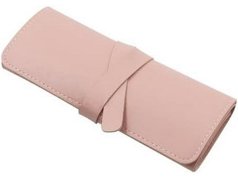 Кожаный дорожный футляр для ювелирных изделий: Прочная складная сумка для хранения с застежкой-молнией и множеством карманов.