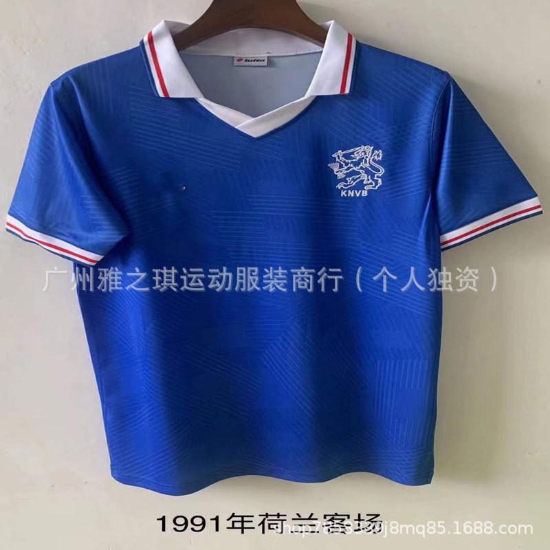 Retro Netherlands Football Jersey Mens Short Sleeve Training Tee Loose Fit Bamboo Fiber Sportswear