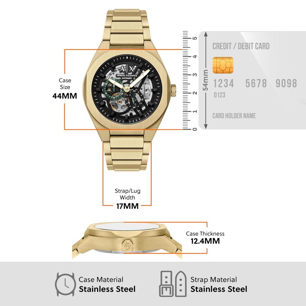 Armani Exchange Синхронизируемые часы AX4194 Золотые AX Мужские