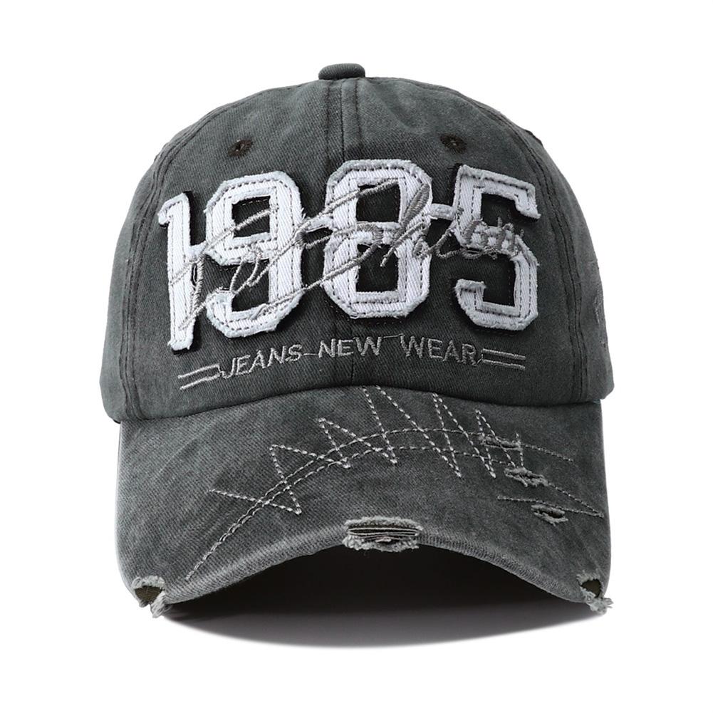 Стритвир Городской Стиль Уличный Надписи Алфавит Хлопок Стирка Кепка Snapback Регулируемая Hop Hip Стежки Вышивка 1985 Мужская Женская Кепка Бейсболка