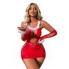 Рождественское Эротическое Белье Сексуальное Боди с Открытой Промежностью Бодистокинг Чулки для Тела Секс Платье Экзотическое Взрослое Нижнее Белье для Женщин XXXL