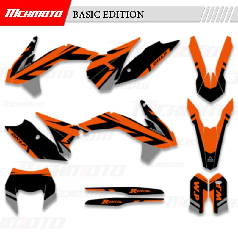 MCHMFG Для KTM SX SXF XC XCF 2013 2014 2015 EXC XCW 2014 2015 2016 Графика Наклейки Комплекты Номер Имя Фон