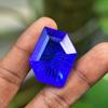 Lab-Created Blue Sapphire Loose Gemstone 62.8 ct Fancy Cut From Sri Lanka September Birthstone Gift