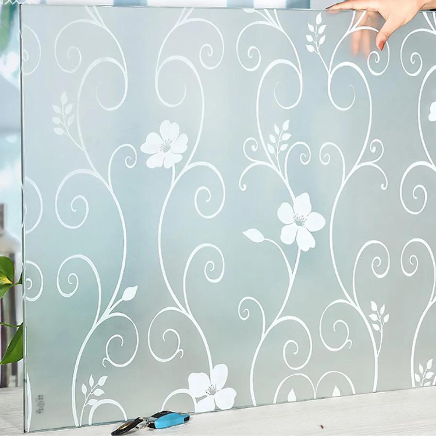 3D Self Adhesive Stained Glass Window Film Privacy Glass Vinyl Decorative Sunscreen Film Sun Protection Mirror Window Stickers