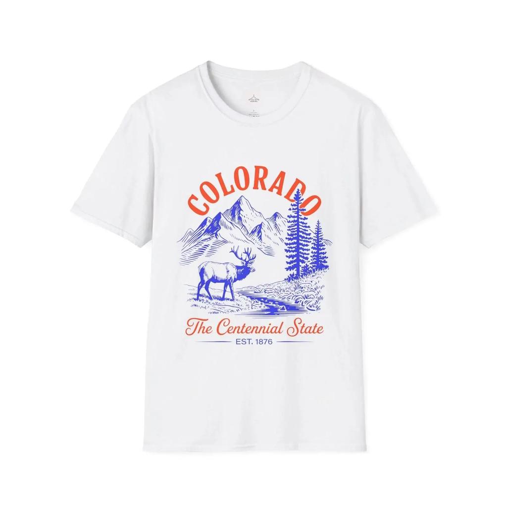 Colorado Hiking T Shirt Outdoor Adventure For Vintage Homme Top For Everyday Wear Designer Clothes Stylish Breathable