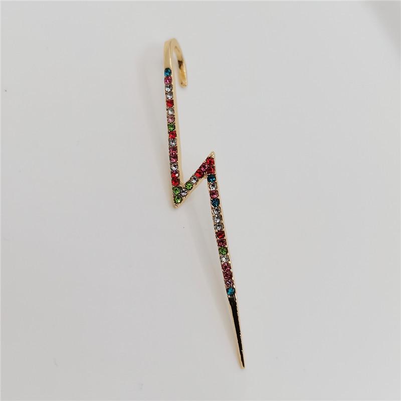 Модный пирсинг из циркония с клипсой для ушной раковины и диагональным дизайном ушной косточки для женщин