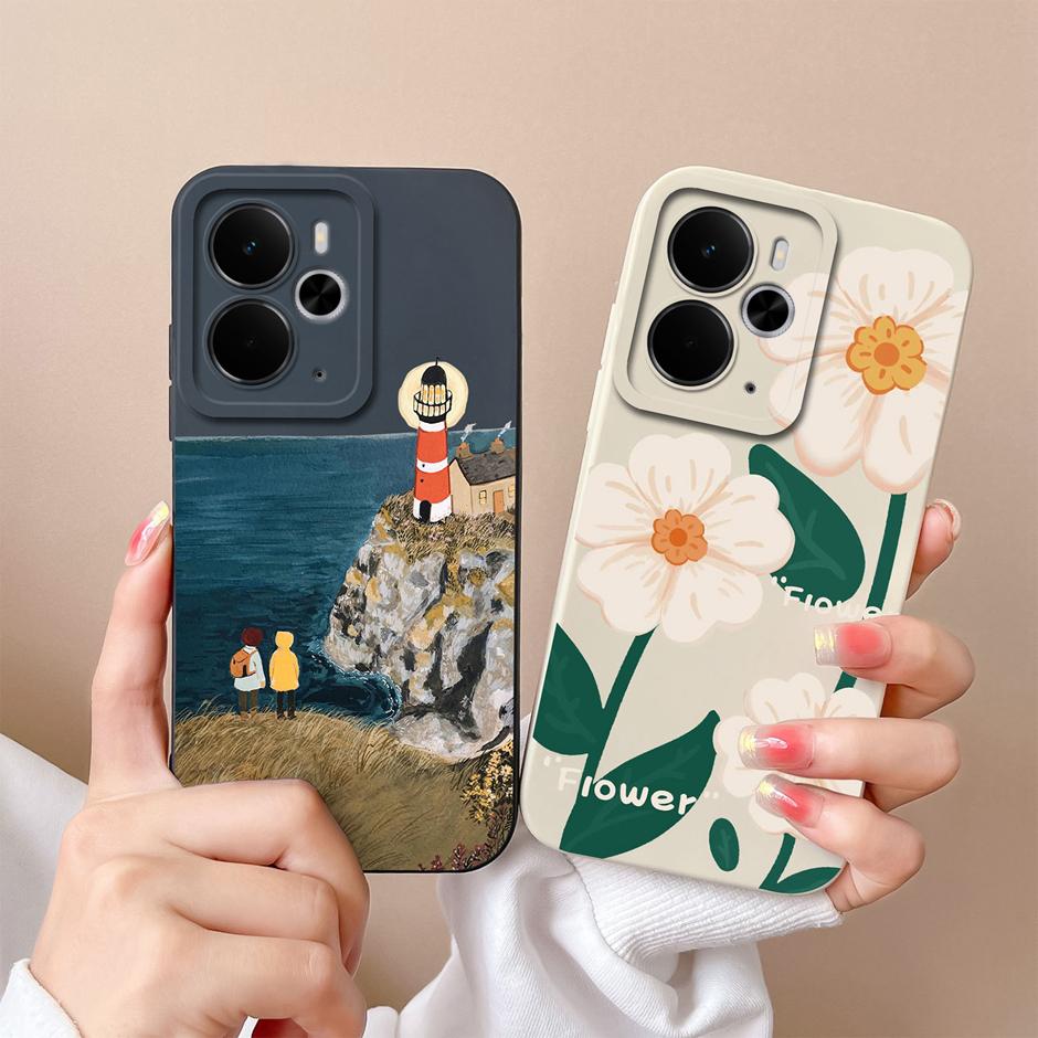 Модный цветочный чехол из мягкого силикона для Realme 14T 14 Pro Plus Lite 5G Защитный чехол для Realme14T Realme14Pro Plus Lite Fundas