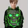 Boys' Fashion 3D Printed Casual Hoodie - Long Sleeve Round Neck Hoodie Outdoor