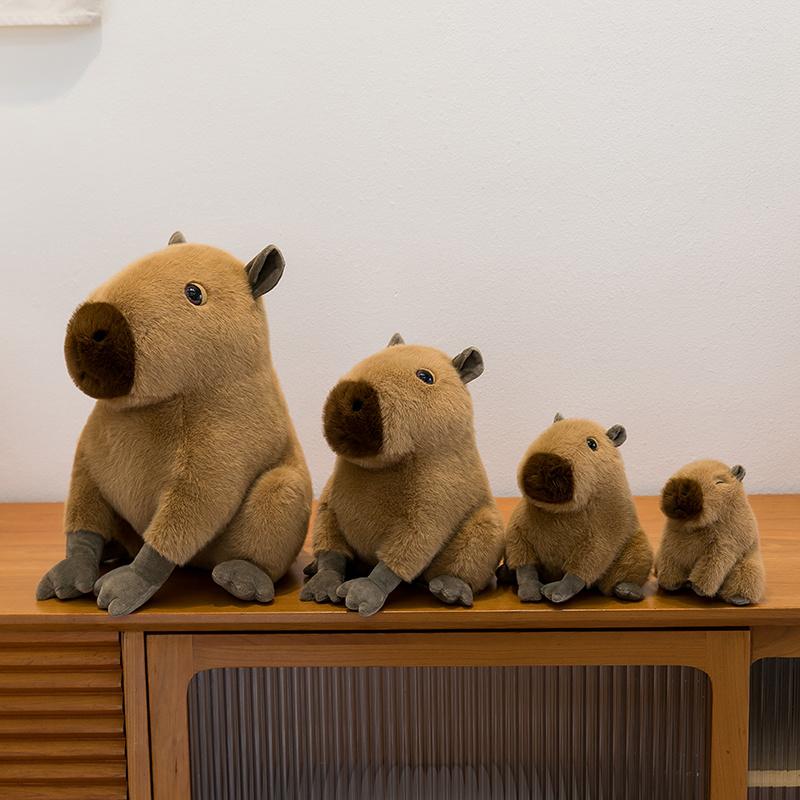 Lovely Capybara Plush Toys Kawaii Capibara Plushie Pillow Stuffed Soft Animal Doll Capybara Toy Pendant Toy Gift