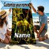 Custom Name Personalized Neymar Jr Print Beach Towel, for Trip Camping Beach Party Home Decor, Birthday Gift for Family & Friends