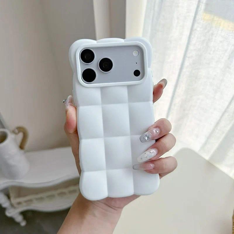 Чехлы для телефона в форме облака для IPhone 18 Pro Max 17 16 15 14 13 Однотонный Мягкий ТПУ Задняя крышка
