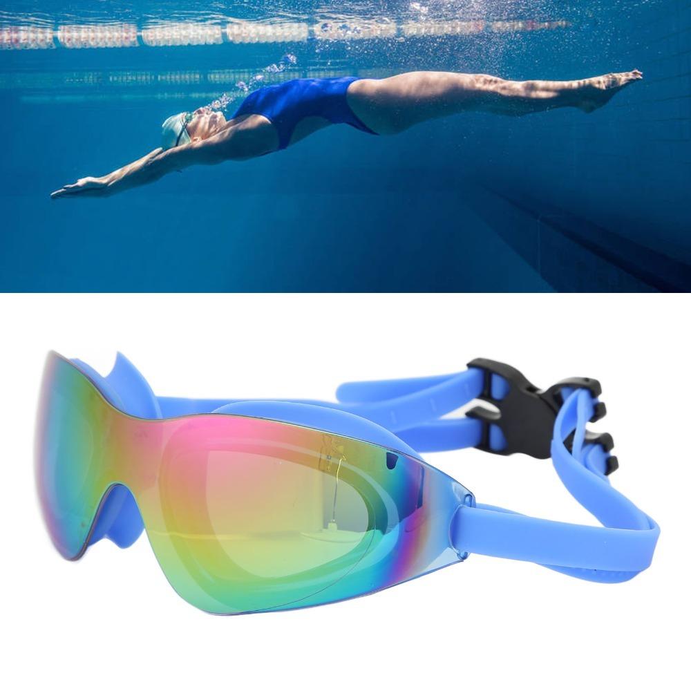 No Leaking Swim Glasses with PC Mirror Silicone Goggles Swimming Goggles for Men and Women