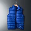 New Autumn Korean Style Men's Down Jacket Solid Color Short Vest Youth Popular Stand Collar Casual Jacket