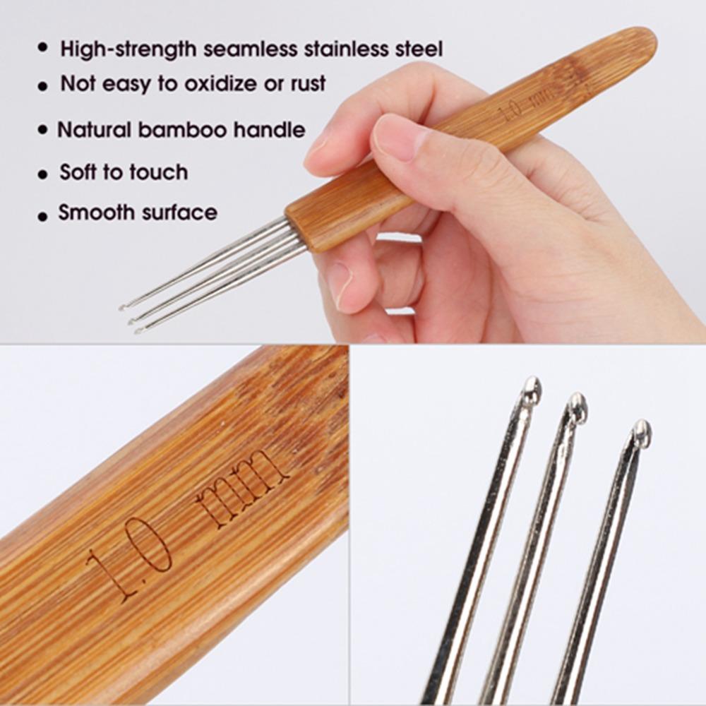 9Pcs 0.5mm 0.75mm Sizes Dreadlock Crochet Hook Braid Hair Weaving Tool Dreadlock Styling