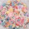 Random Style Color Artificial Flowers Head Mixed Fake Flower for Wedding Decoration Home Decor DIY Craft Wreath Gift Accessories