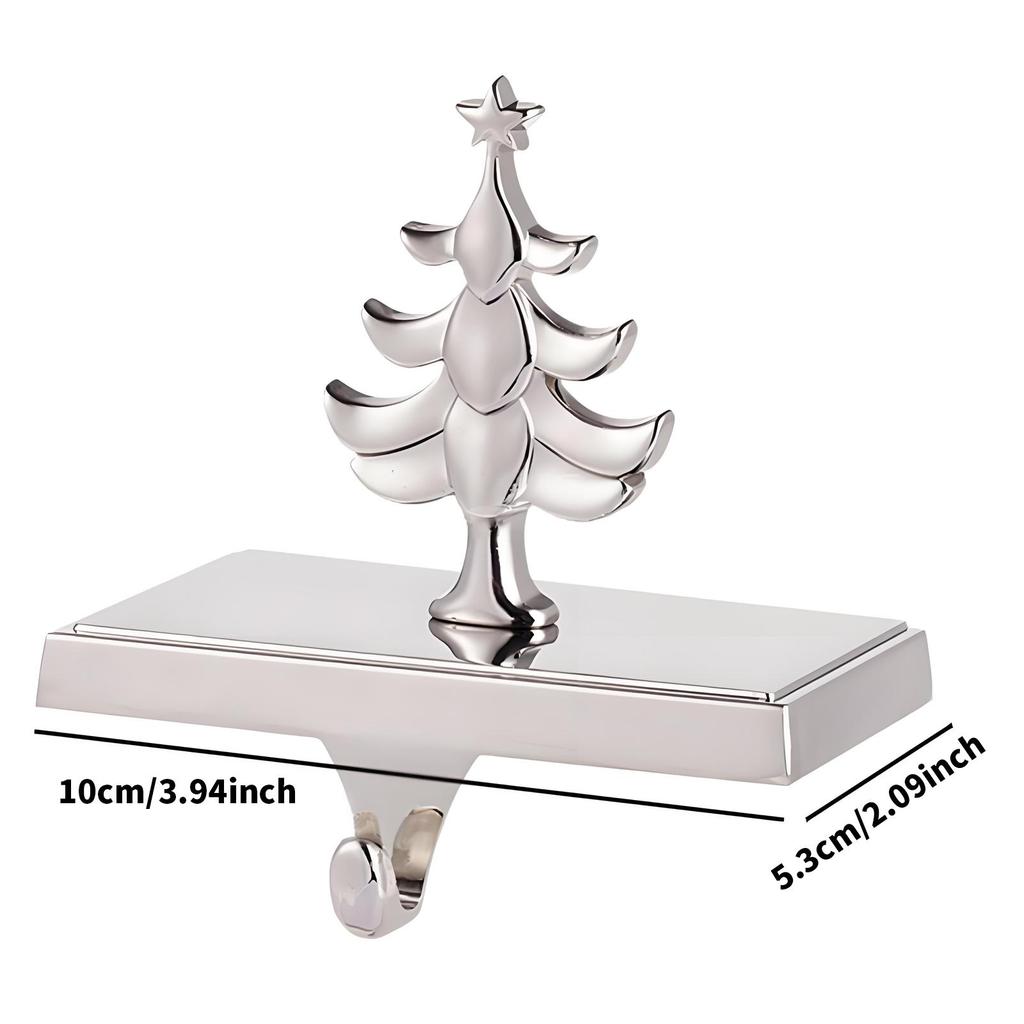 Sturdy Iron Christmas Stocking Hook Nonslip Mantle Hanger for Pub Cafe Shelf Tabletop Xmas Party